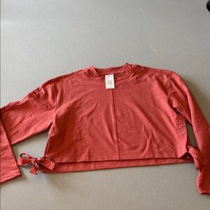 adidas Red Yoga cropped top with Side Ties